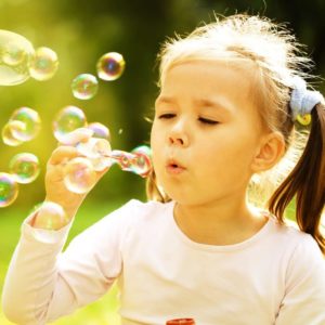 Girl with bubbles