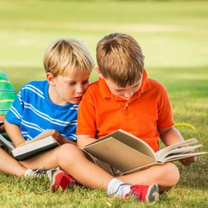 Boys reading