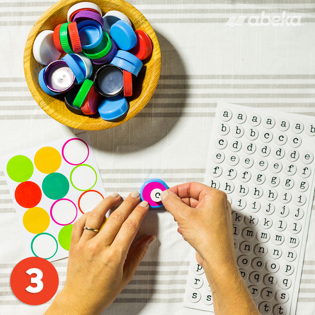 Bottle Cap Spelling Activity Abeka