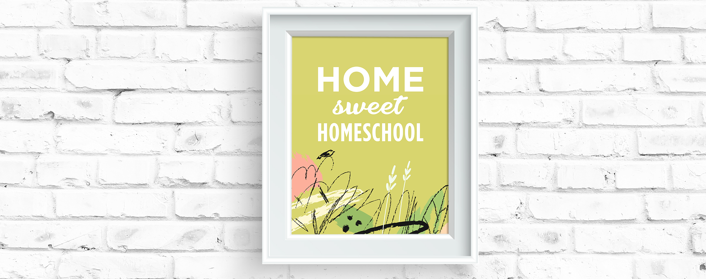 Home Sweet Homeschool Wall Art Sign Printable