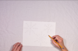 Draw snowflake designs