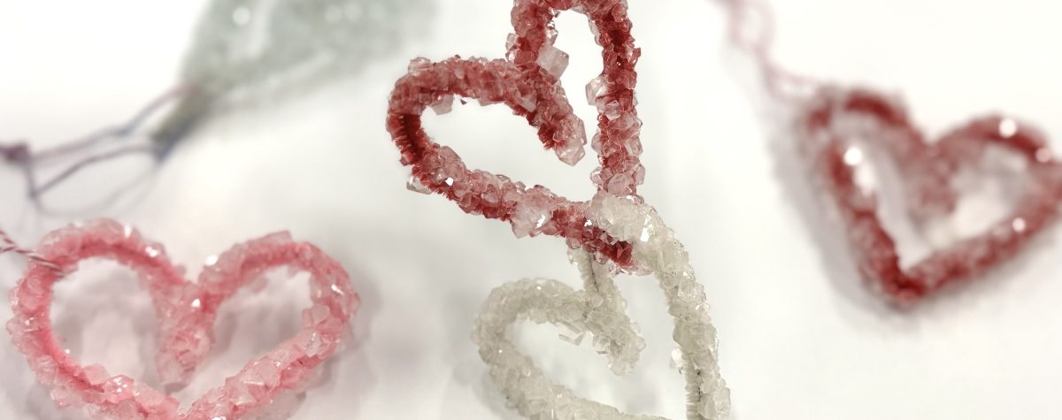 Borax Crystal Hearts