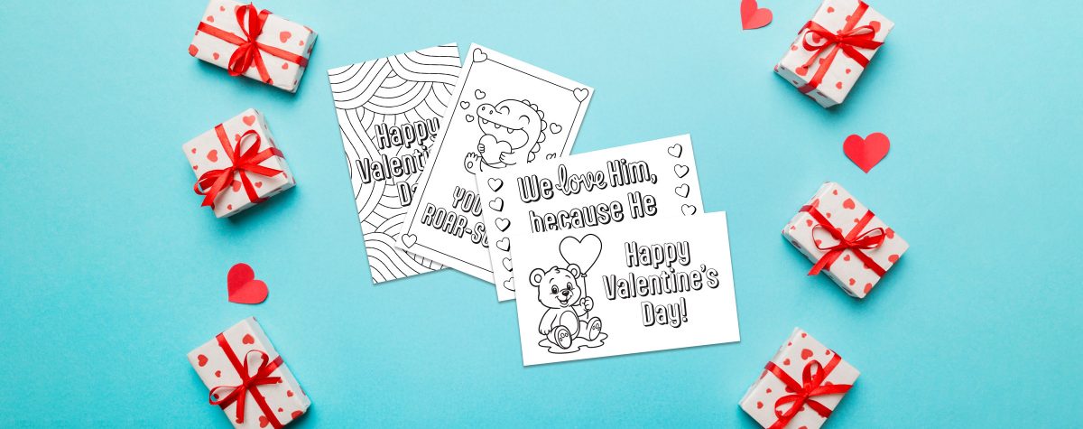 Wrapped-Gifts-with-valetines-day-cards-displayed