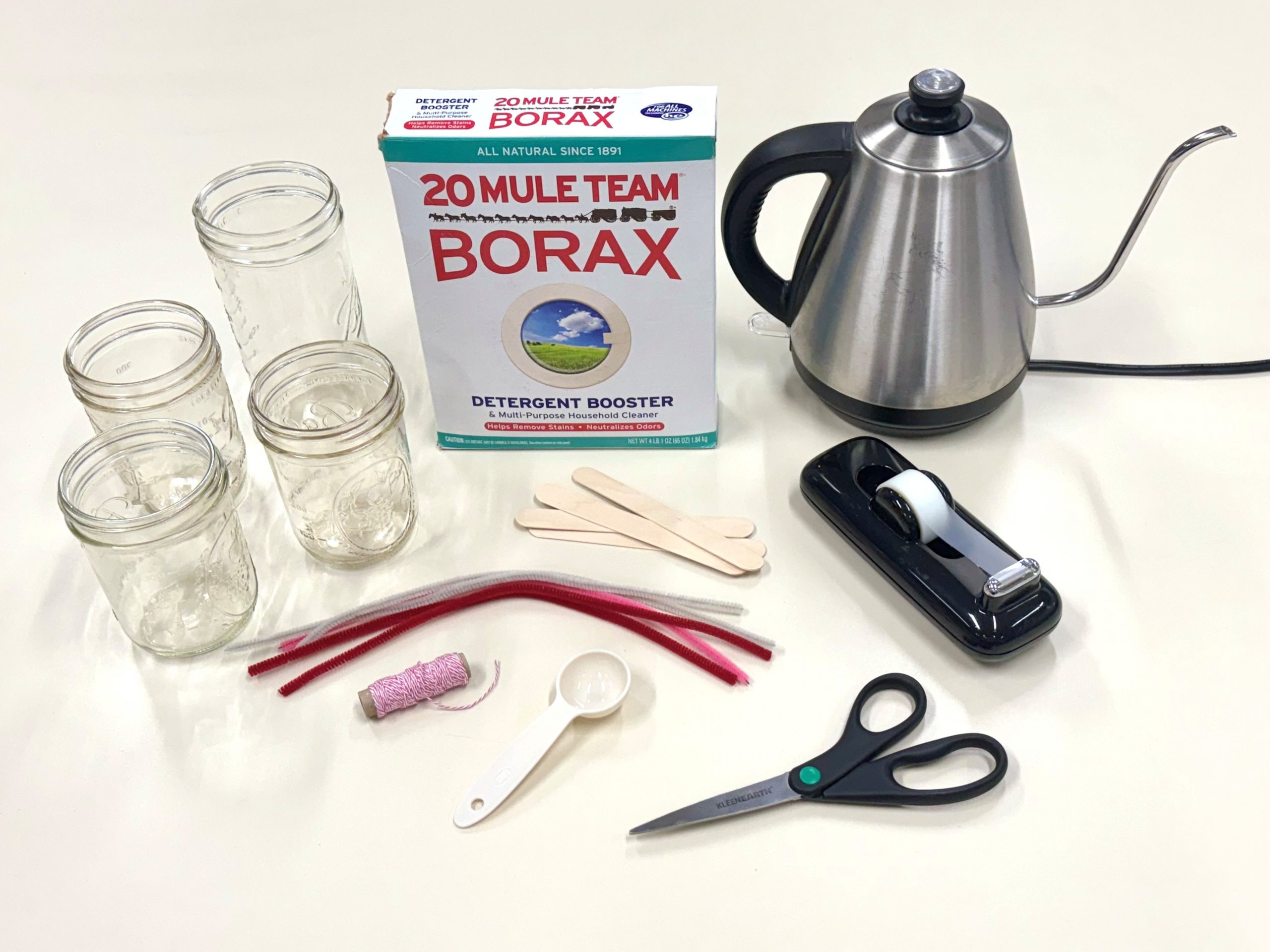 Materials for Borax Crystal Hearts